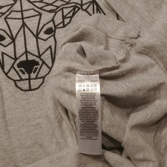 French Connection Embroidery Tee T Shirt  size L - Picture 3 of 6